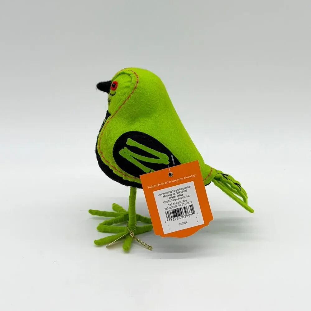 Target Featherly Friends Bird X-Ray Neon Green Skeleton Halloween 2024 NEW